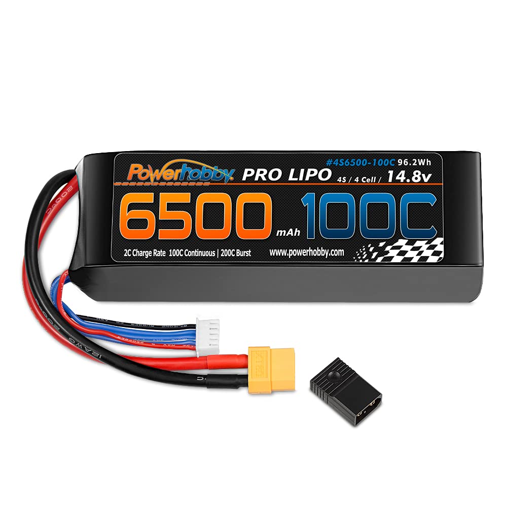 Amazon.com: Powerhobby 4s 14.8v 6500mah 100c Lipo Battery w XT60